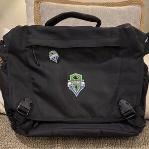 Sounders FC Black Messenger Bag/ briefcase - Port Authority